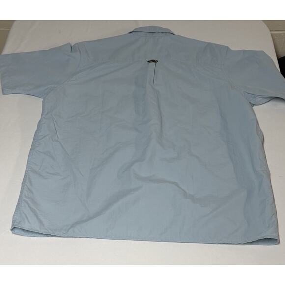 Wrangler Premium Quality Blue Short Sleeve Button Down Work Shirt Men's Size XL - Picture 2 of 11